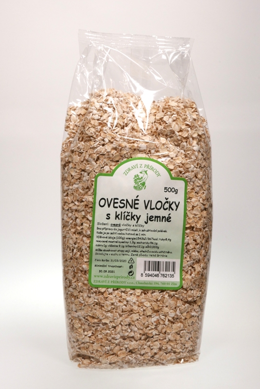 Vločky ovesné jemné s klíčky 500g
