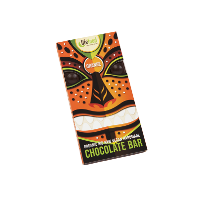 Čokoláda s pomerančem 70g, RAW