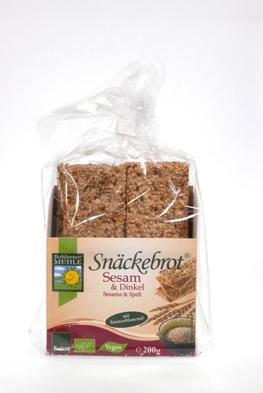 Snackebrot sezamem+špalda 200g BIO