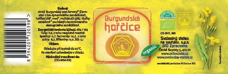 Hořčice burgundská 120g BIO