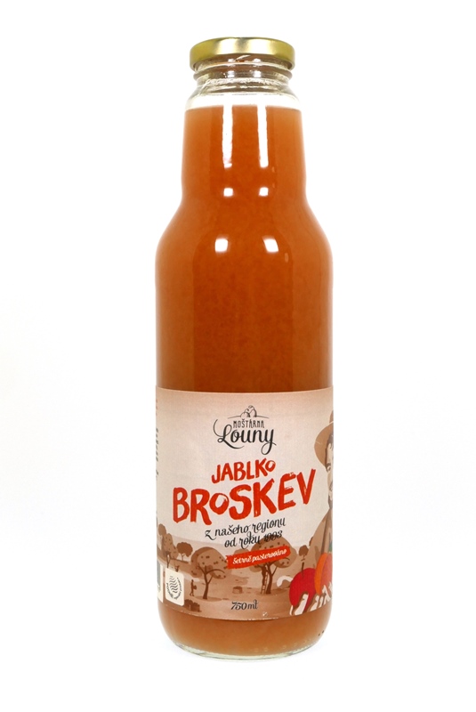 Mošt jablko+broskev 750ml