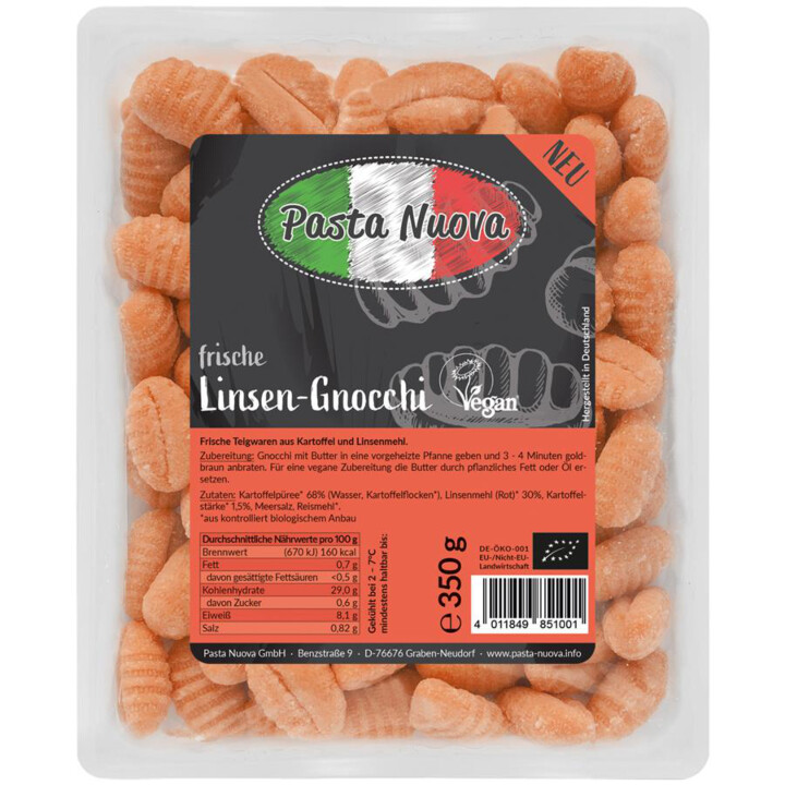 Gnocchi z červené čočky 350g BIO
