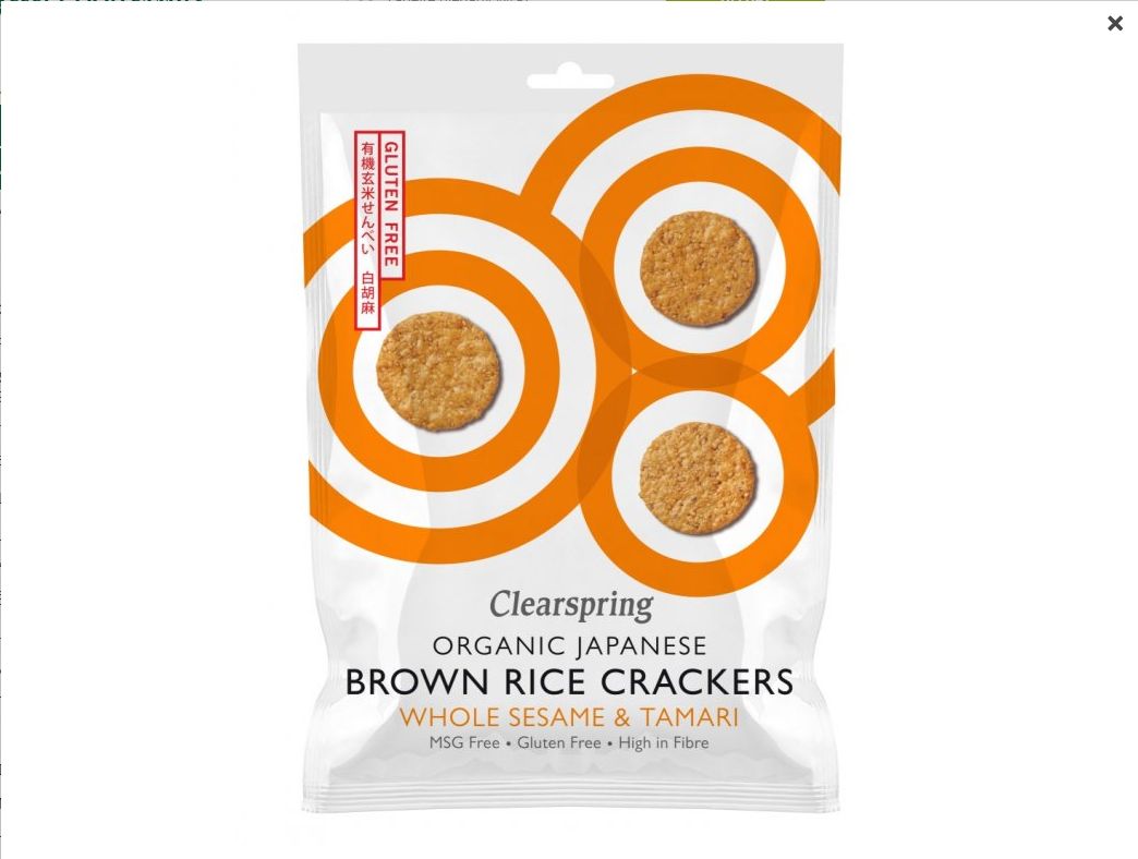 Krekry z hnědé rýže se sezamem 40g BIO