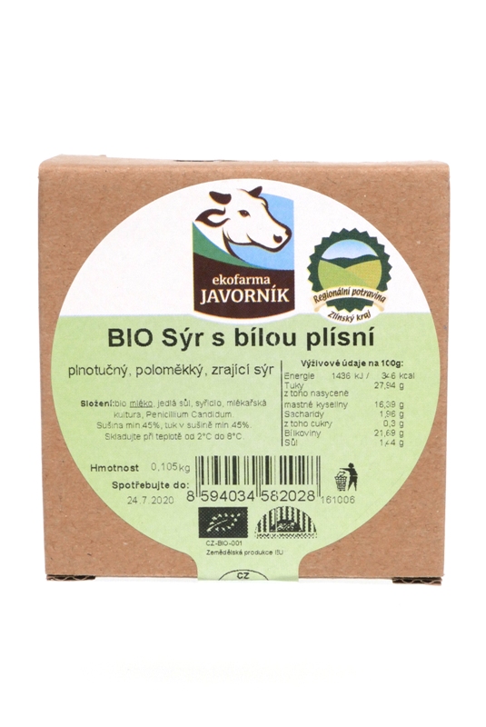 Sýr s bílou plísní 105g BIO