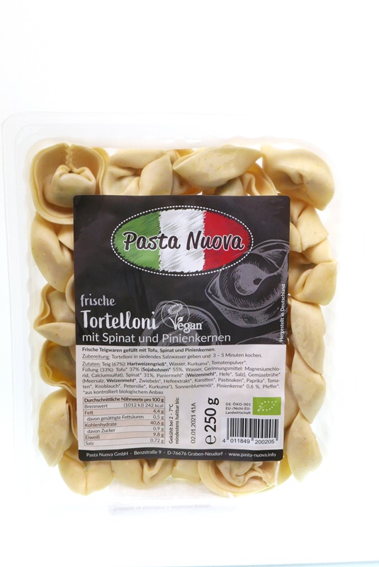 Tortelloni se špenátem a piniemi 250g BIO