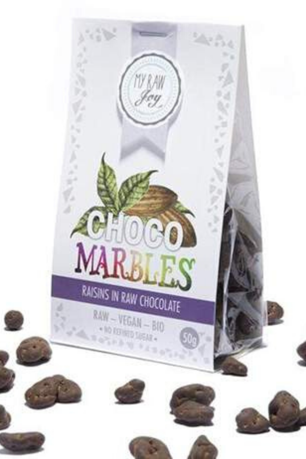 Rozinky v čokoládě 50g BIO, RAW